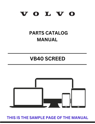 Discover the comprehensive VOLVO VB40 PID.12826841 Screed Parts Catalog Manual. Access detailed PDF files for all your parts needs and maintenance solutions.