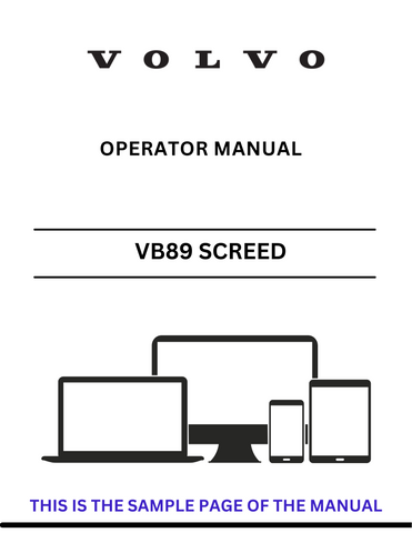 Discover the comprehensive VOLVO VB89 ETC Screed Operator Manual in PDF format. Access essential guidelines and enhance your operational efficiency today.