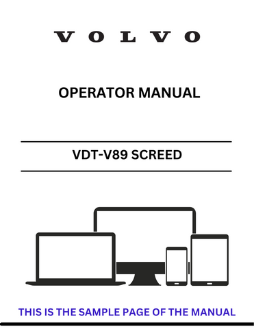 Discover the comprehensive Volvo VDT-V89 ETC Screed (SCR) Operator Manual in PDF format. Access essential guidelines for optimal operation and maintenance.