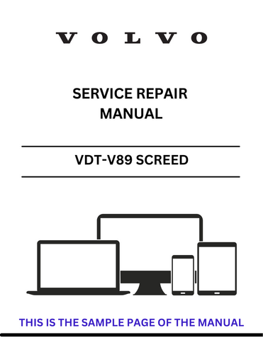 Discover the comprehensive service repair manual for the VOLVO VDT-V89 ETC Screed (SCR). Download the PDF for expert guidance and maintenance tips.