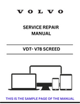 Discover the comprehensive service repair manual for the VOLVO VDT-V78 GTC Screed (SCR). Download the PDF for expert guidance and maintenance tips.