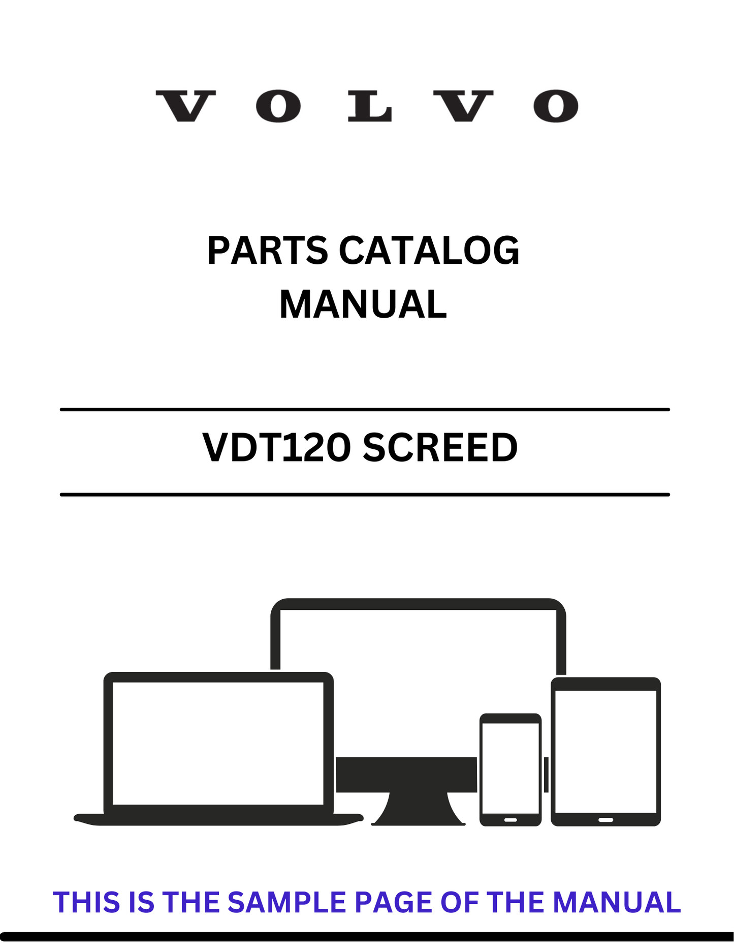 Discover the comprehensive parts catalog manual for the VOLVO VDT120 Vario Screed (SCR). Access the PDF file for detailed specifications and components.