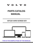 Discover the essential VOLVO VDT120 Vario Screed SCR Parts Catalog Manual, designed specifically for models SN 5.0-12.5M ABG9820. This comprehensive PDF file serves as a vital resource for maintenance and repair, ensuring your equipment operates at peak performance.