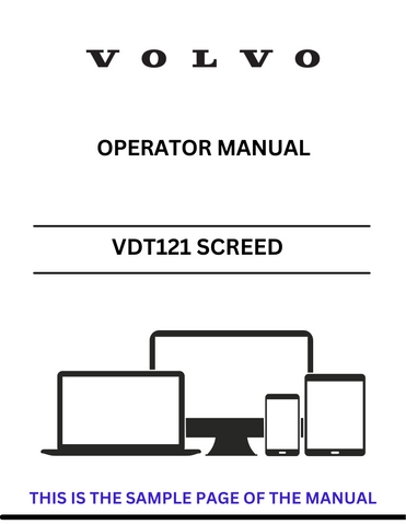 Discover the comprehensive Volvo VDT121 GST Screed Operator Manual in PDF format. Access essential guidelines for efficient operation and maintenance.