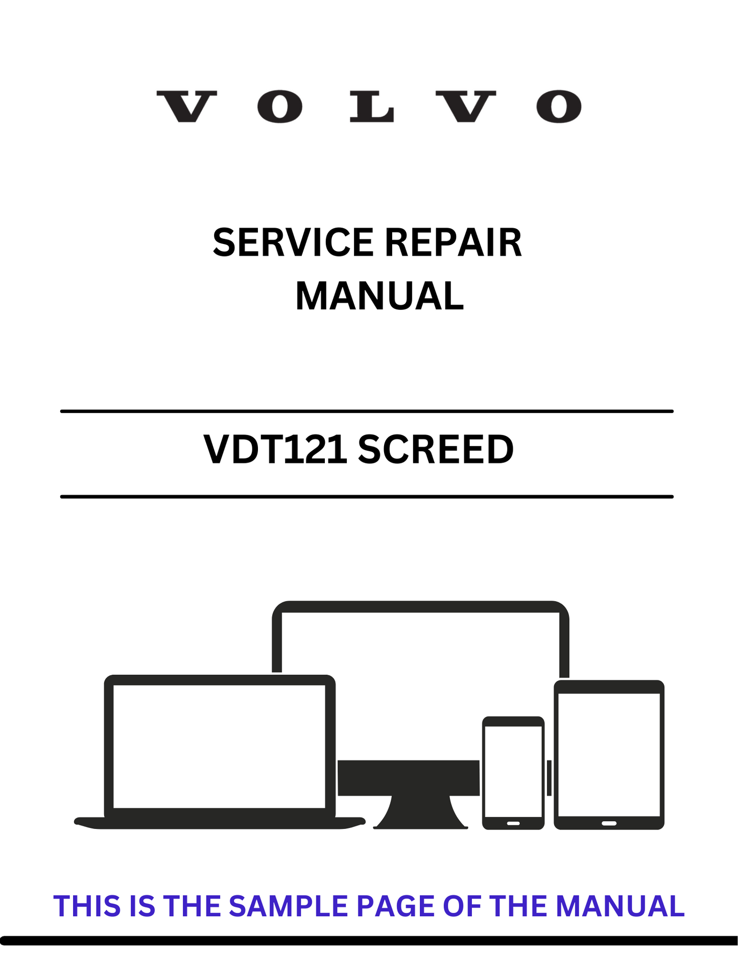  Discover the comprehensive Volvo VDT121 GST Screed service repair manual in PDF format. Access detailed instructions for efficient maintenance and repairs.