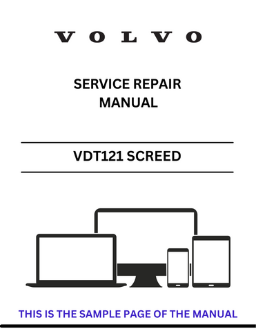 Discover the comprehensive service repair manual for the VOLVO VDT121 Vario Screed (SCR). Download the PDF for expert guidance and maintenance tips.