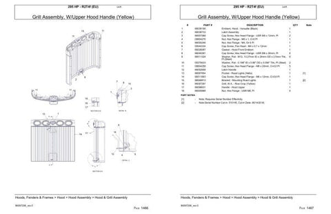VERSATILE TRACTOR 295 HP R2T4F EU PARTS CATALOG MANUAL - PDF FILE