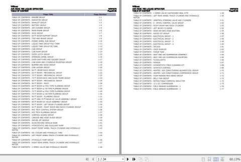 Discover the ultimate resource for maintaining your Willmar Liquid Sprayer Air Ride 765 with the comprehensive Parts Catalog Manual (WRP0379) in PDF format.