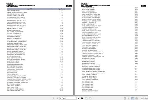 Discover the ultimate resource for maintaining your Willmar Liquid Sprayer Chassis Eagle 8650 with the comprehensive Parts Catalog Manual (WR128688) in PDF format.