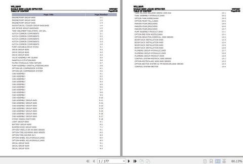 Discover the essential resource for maintaining your Willmar Liquid Sprayer Eagle 8200 with the comprehensive Parts Catalog Manual (WRP0397) in PDF format.