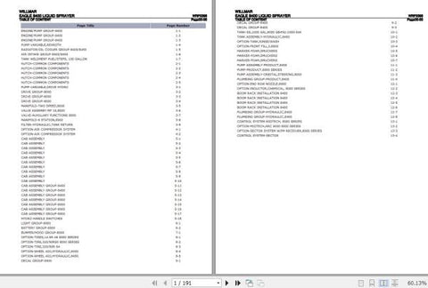 Discover the essential resource for maintaining your Willmar Liquid Sprayer Eagle 8400 with the comprehensive Parts Catalog Manual (WRP0398) in PDF format. This manual is designed to provide you with detailed diagrams and part numbers,