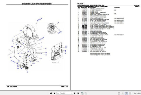 Discover the essential resource for maintaining your Willmar Liquid Sprayer System with the Eagle 8650 Parts Catalog Manual (WR124185). This comprehensive PDF file provides detailed diagrams and part numbers, 