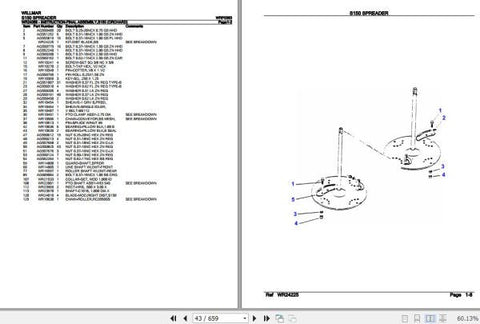 Discover the ultimate resource for maintaining your Willmar Spreader S150 with the comprehensive Parts Catalog Manual WRP0363. This PDF file is designed to provide you with detailed diagrams and part numbers, ensuring you can easily identify and order the components you need for optimal performance.