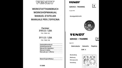 Workshop Service Manual - Fendt Farmer 311 LSA Tractor