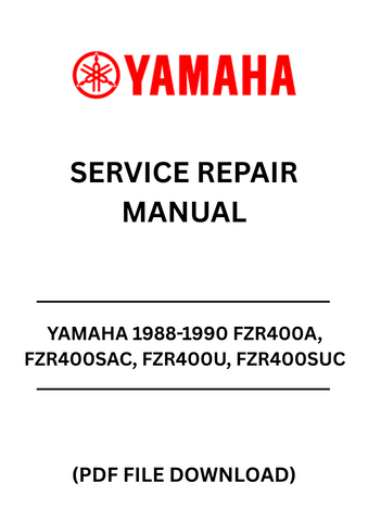 Unlock the full potential of your Yamaha FZR400 with our comprehensive Service Repair Manual, specifically designed for models from 1988 to 1990, including FZR400A, FZR400SAC, FZR400U, and FZR400SUC. This PDF file is an essential resource for both seasoned mechanics and DIY enthusiasts, providing detailed instructions and diagrams to ensure your motorcycle runs smoothly and efficiently.