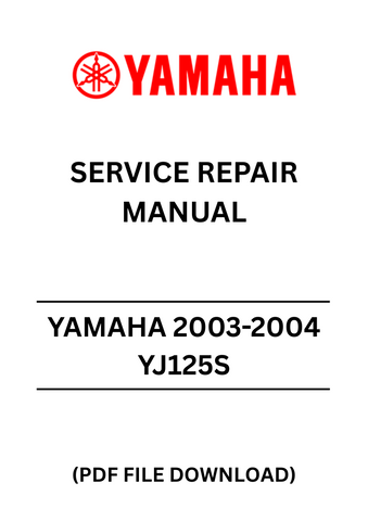 Unlock the full potential of your Yamaha YJ125S with the comprehensive 2003-2004 Service Repair Manual. This PDF file is an essential resource for both novice and experienced mechanics, providing detailed instructions and diagrams to guide you through every aspect of maintenance and repair.