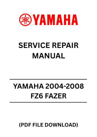  Unlock the full potential of your Yamaha FZ6 Fazer with the comprehensive 2004-2008 Service Repair Manual in PDF format. This essential guide provides detailed instructions and illustrations, making it easy for both novice and experienced mechanics to perform maintenance and repairs with confidence.
