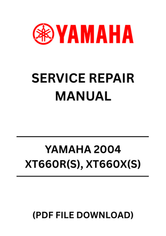 Unlock the full potential of your YAMAHA 2004 XT660R(S) and XT660X(S) with our comprehensive Service Repair Manual in PDF format. This essential guide is designed to provide you with detailed instructions, diagrams, and troubleshooting tips to keep your motorcycle running smoothly and efficiently.