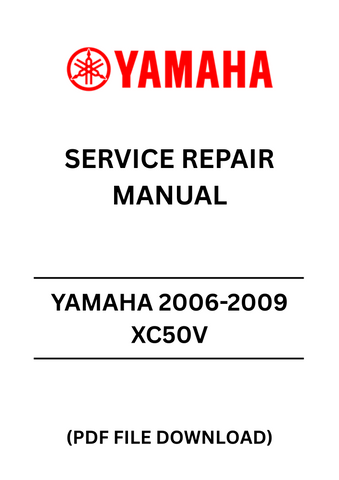 Unlock the full potential of your Yamaha XC50V with the comprehensive 2006-2009 Service Repair Manual. This PDF file is your ultimate guide to maintaining and repairing your scooter, ensuring it runs smoothly and efficiently for years to come. With detailed diagrams, step-by-step instructions, and troubleshooting tips, you'll have everything you need at your fingertips.