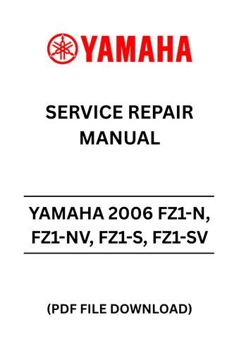 Unlock the full potential of your Yamaha FZ1-N, FZ1-NV, FZ1-S, and FZ1-SV with our comprehensive Service Repair Manual. This PDF file is meticulously designed to provide you with detailed instructions, diagrams, and specifications, ensuring that you can tackle any maintenance or repair task with confidence.