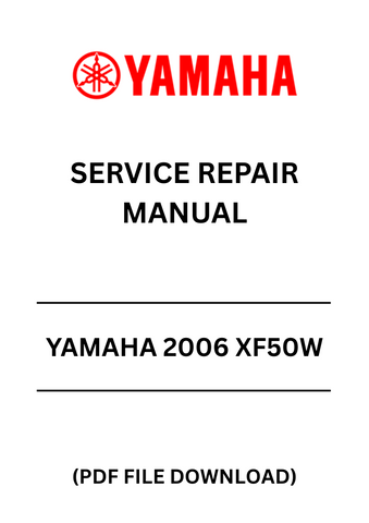 Unlock the full potential of your Yamaha 2006 XF50W with our comprehensive Service Repair Manual in PDF format. This essential guide is designed to provide you with detailed instructions and insights, ensuring that you can perform maintenance and repairs with confidence.