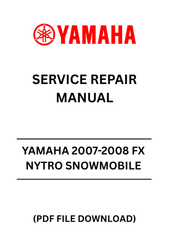 Unlock the full potential of your 2007-2008 Yamaha FX Nytro snowmobile with our comprehensive Service Repair Manual in PDF format. This essential guide is designed to provide you with detailed instructions and insights, ensuring that you can perform maintenance and repairs with confidence.