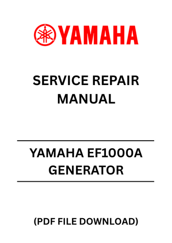 Unlock the full potential of your YAMAHA EF1000A Generator with our comprehensive Service Repair Manual in PDF format. This essential guide provides detailed instructions, diagrams, and troubleshooting tips to ensure your generator operates at peak performance. Whether you're a seasoned technician or a DIY enthusiast, this manual is designed to simplify maintenance and repairs.