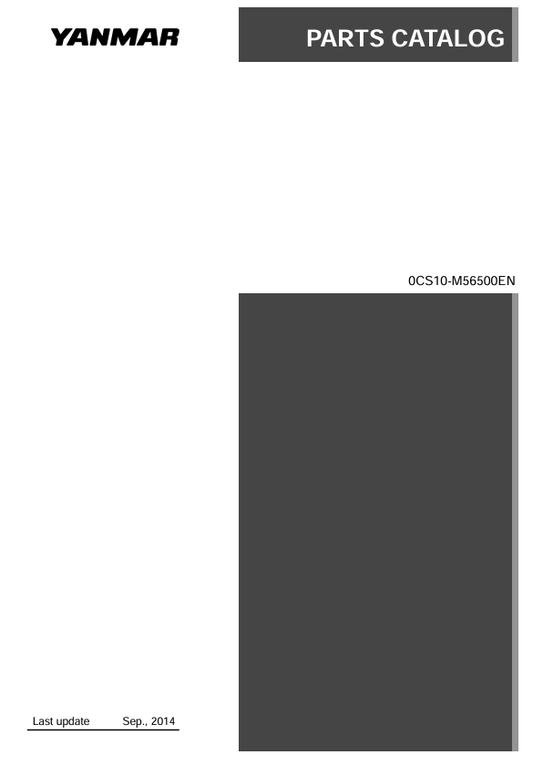 YANMAR (0CS10-M56500EN) PARTS MANUAL - PDF FILE