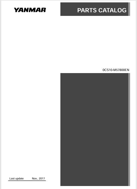 YANMAR (0CS10-M57800EN) PARTS MANUAL - PDF FILE