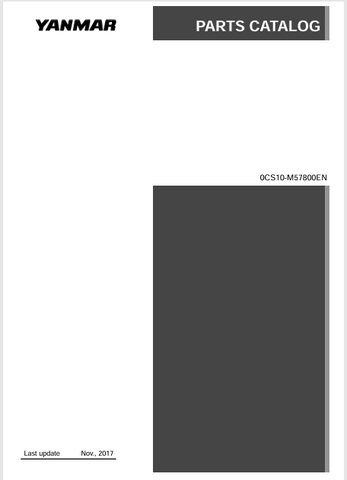 YANMAR (0CS10-M57800EN) PARTS MANUAL - PDF FILE