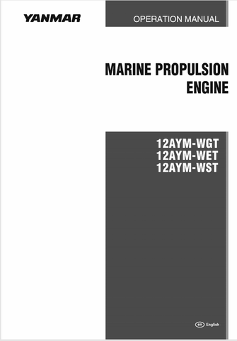 YANMAR 12AYM (0AAYV-G00203) OPERATION MANUAL - PDF FILE