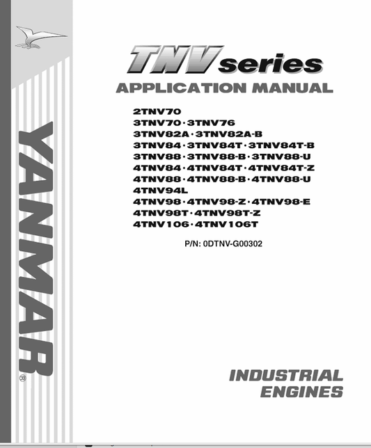 YANMAR 2TNV, 3TNV, 4TNV (0DTNV-G00302) APPLICATION MANUAL - PDF FILE