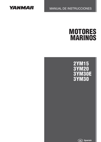 YANMAR 2YM15, 3YM20 (0AYMM-S00202) INSTRUCTION MANUAL - PDF FILE
