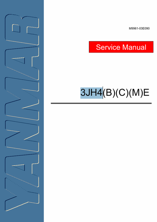 YANMAR 3JH4 (M9961-03E090) SERVICE MANUAL - PDF FILE