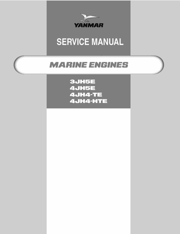 YANMAR 3JH5E, 4JH5E, 4JH4-TE, 4JH4-HTE SERVICE MANUAL - PDF FILE