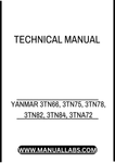 YANMAR 3TN66, 3TN75, 3TN78, 3TN82, 3TN84, 3TNA72, 3TNA82, 3TNC78, 4TN100, 4TN78T, 4TN82 AND 4TN84 DIESEL ENGINE TECHNICAL MANUAL - PDF FILE