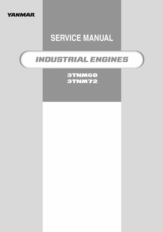 YANMAR 3TNM68, 3TNM72 (0BTNM-G00100) SERVICE MANUAL - PDF FILE