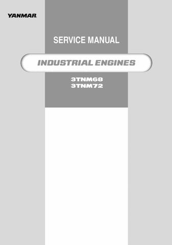 YANMAR 3TNM68, 3TNM72 (0BTNM-G00100) SERVICE MANUAL - PDF FILE