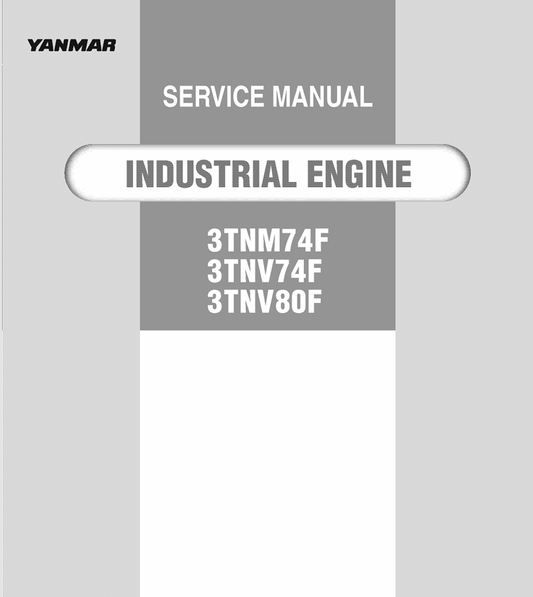 YANMAR 3TNM74F, 3TNV74F, 3TNV80F SERVICE REPAIR MANUAL - PDF FILE