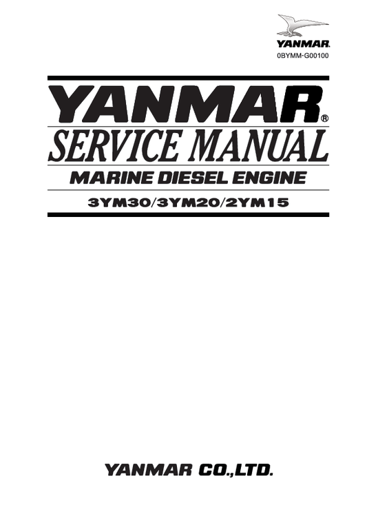 YANMAR 3YM30, 3YM20, 2YM15 (OBYMM-G00100) SERVICE MANUAL - PDF FILE