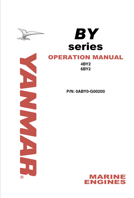 YANMAR 4BY, 6BY (0ABY0–G00200) OPERATION MANUAL - PDF FILE
