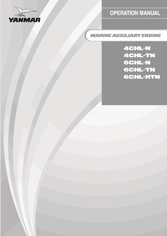 YANMAR 4CHL, 6CHL (49961-300040) OPERATION MANUAL - PDF FILE
