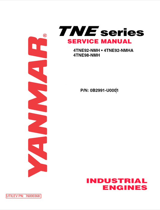 YANMAR 4TNE92, 4TNE98 (0B2991-U0001) SERVICE MANUAL - PDF FILE