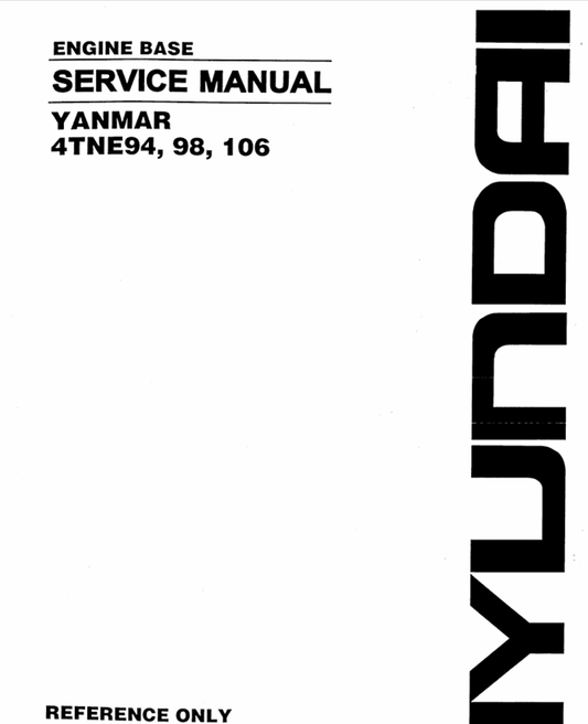YANMAR 4TNE94, 98, 106 (HINSHI-H8013) SERVICE MANUAL - PDF FILE