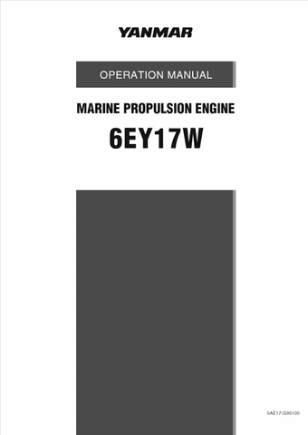 YANMAR 6EY17W (0AE17-G00100) OPERATION MANUAL - PDF FILE