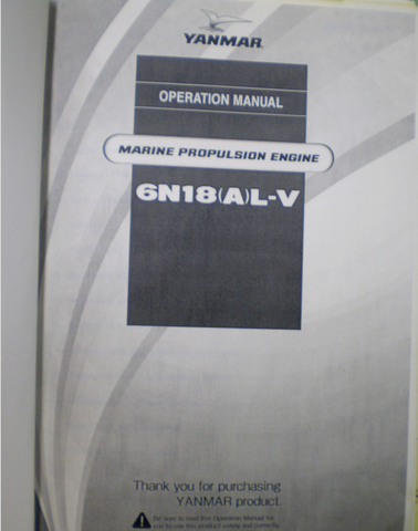 YANMAR 6N18 (06-6N18) OPERATION MANUAL - PDF FILE