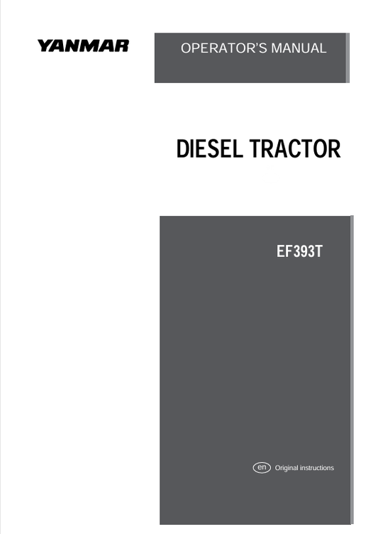YANMAR EF393T (0A041-ENXXXX) OPERATOR'S MANUAL - PDF FILE