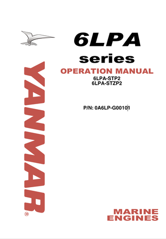 YANMAR 6LPA MARINE ENGINES (0A6LP-G00101) OPERATION MANUAL - PDF FILE