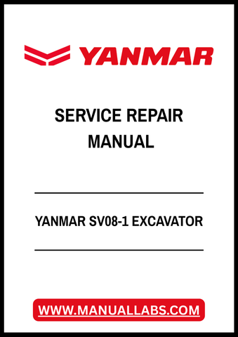 YANMAR SV08-1 EXCAVATOR SERVICE REPAIR MANUAL - PDF FILE