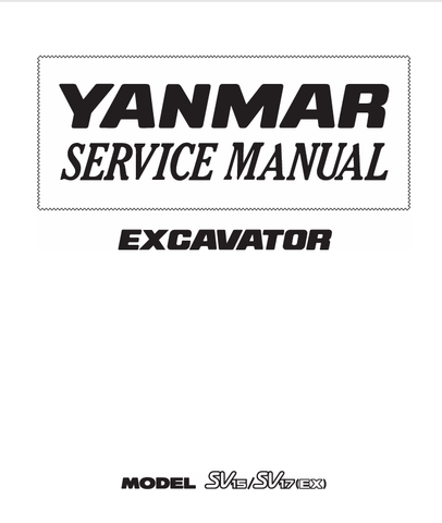 YANMAR SV15, SV17 DIESEL ENGINE SERVICE MANUAL - PDF FILE